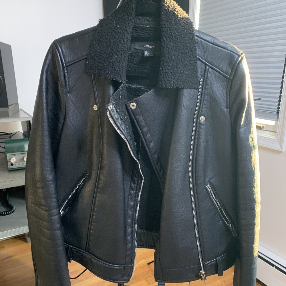 Forever 21 Faux Leather Jacket Small